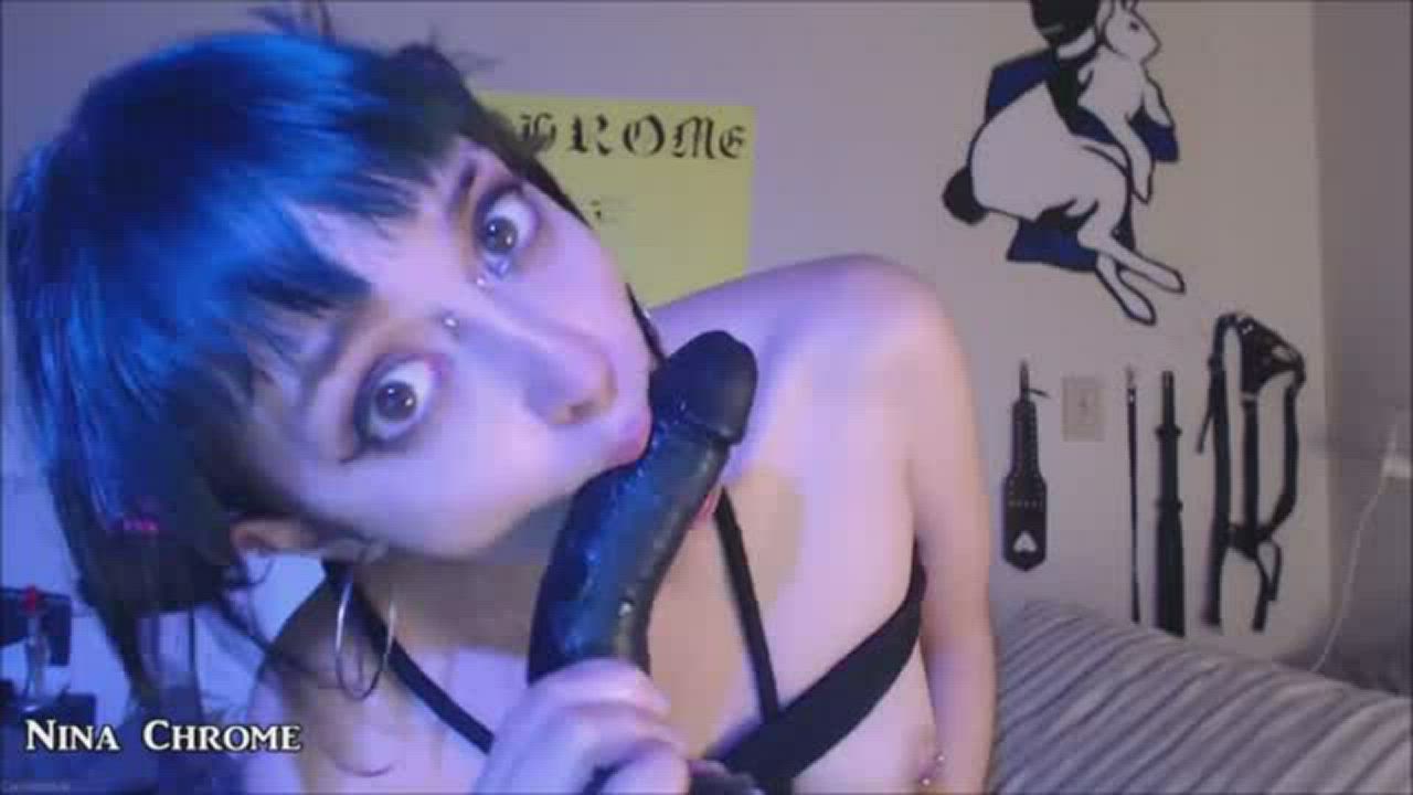 Blowjob Cam Dildo Goth clip