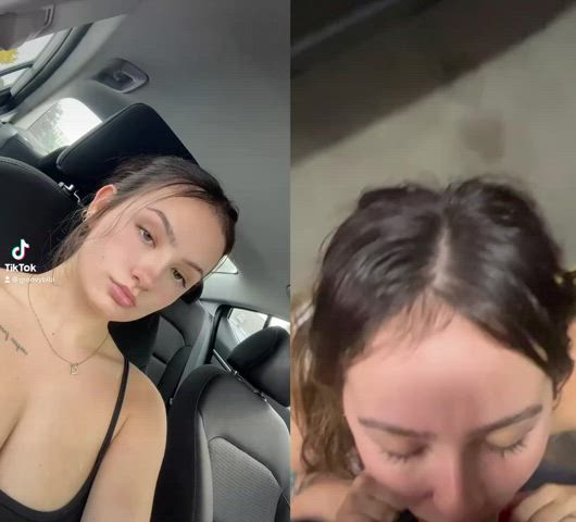blowjob brown eyes eye contact mom onlyfans public teen tiktok tits clip