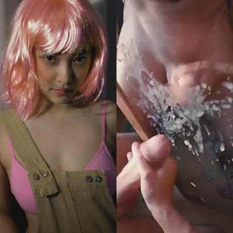 asian celebrity handjob mirror split screen porn clip