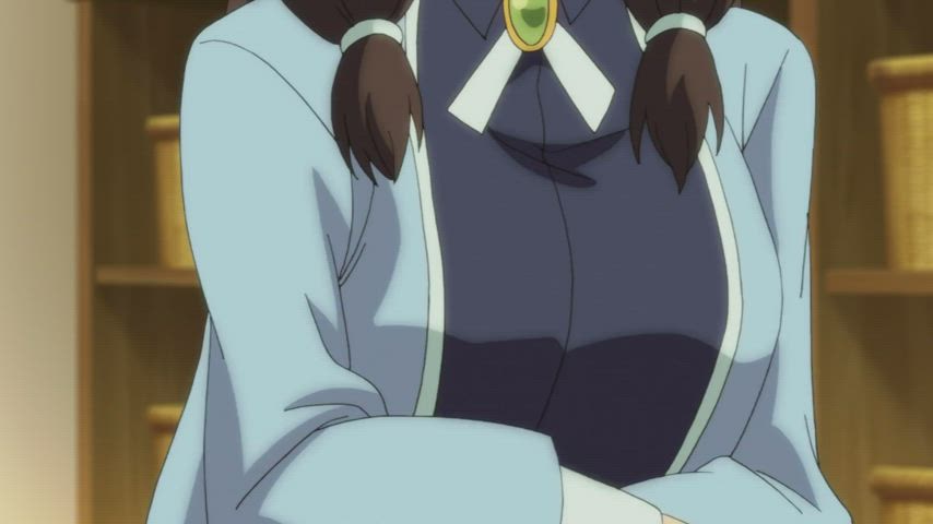 anime big tits bouncing tits bra ecchi undressing clip