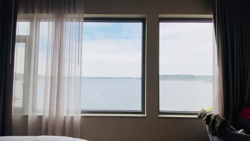 Daddy relaxing around the hotel room.