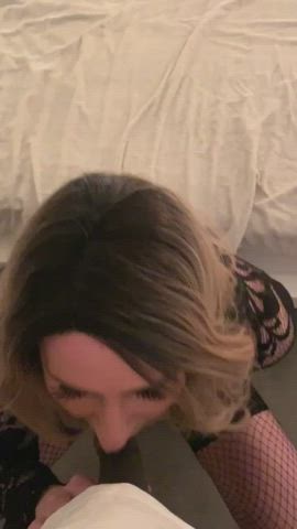 bbc blowjob crossdressing interracial sissy clip