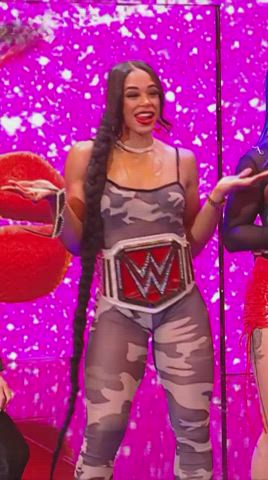 ebony muscular girl thick wrestling clip