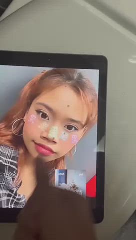 asian cum cumshot cute pretty tribute clip