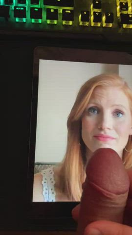 celebrity cum jessica chastain tribute clip