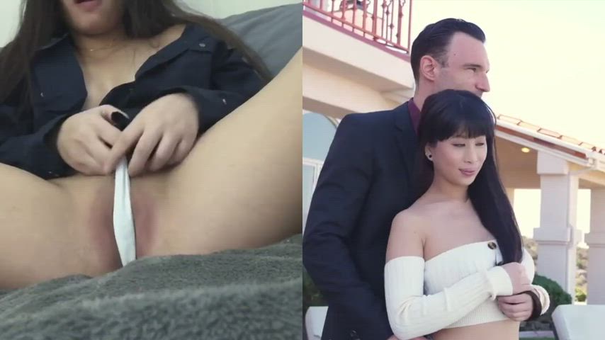 asian interracial masturbating wmaf clip
