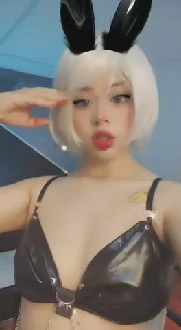 18 years old bunny cosplay teen clip