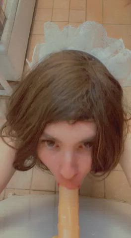 maid sissy sucking femboys clip