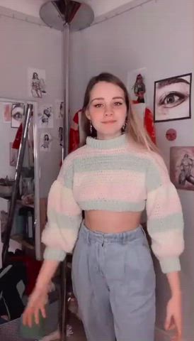 cute small tits tease teen tits clip
