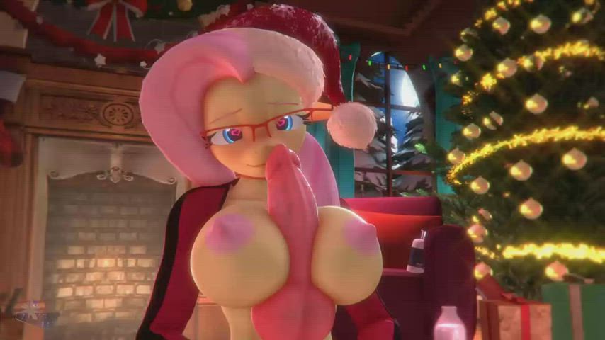 big tits bouncing tits cartoon christmas glasses sfm teasing tits titty fuck clip