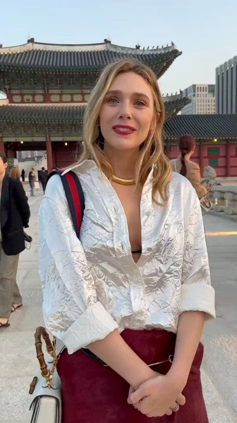 blonde celebrity elizabeth olsen clip