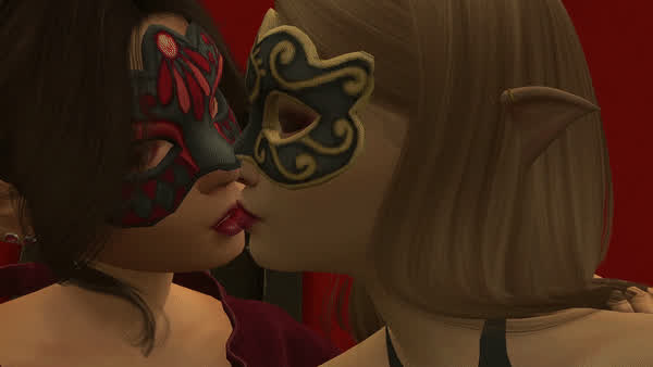 animation foursome kissing clip