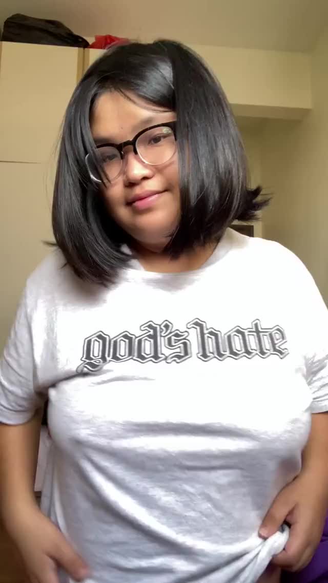 An asian woman attempt @ a titty drop?