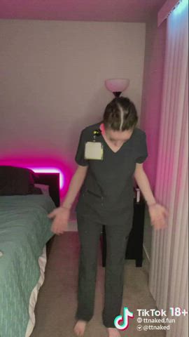 big tits natural tits shaved pussy teen tiktok clip
