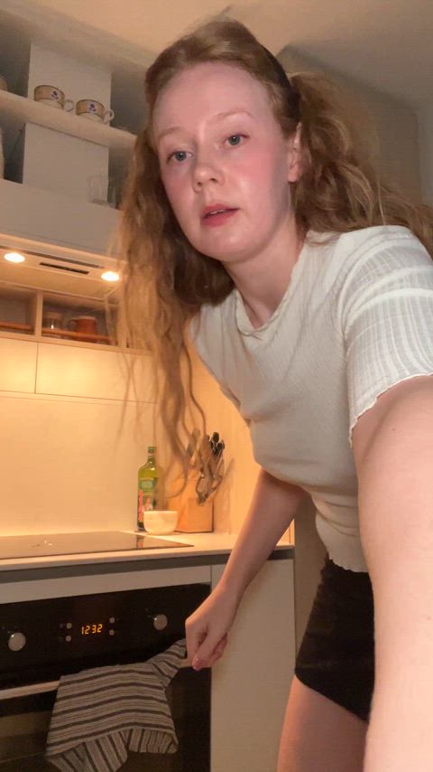 Your POV while youโre eating breakfast in the kitchen