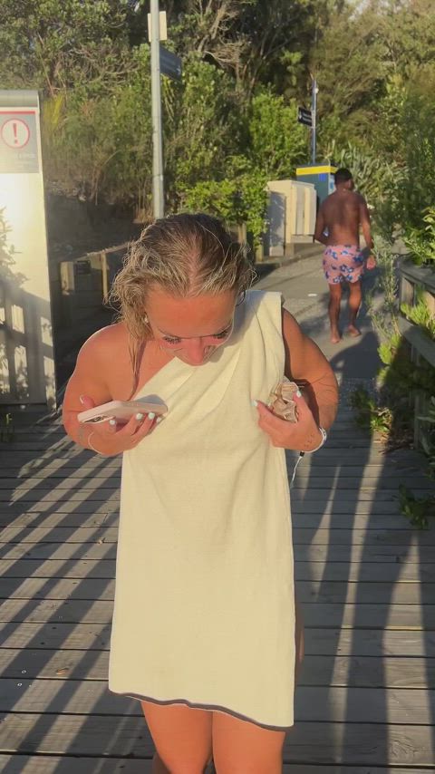 beach nude nudity public clip