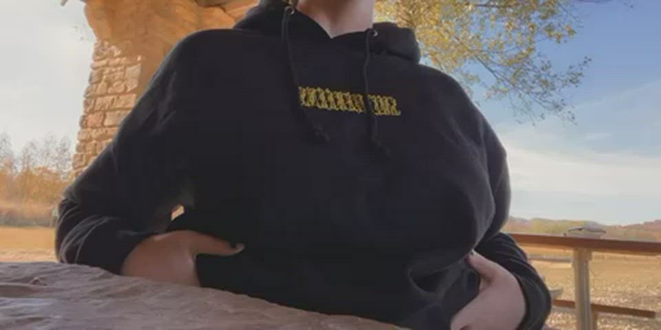 nsfw natural tits public clip