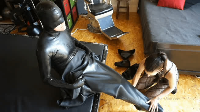 bondage latex rubber clip