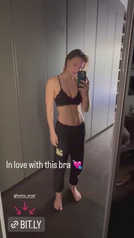 bar refaeli bra brunette celebrity feet model natural tits small tits stomach clip