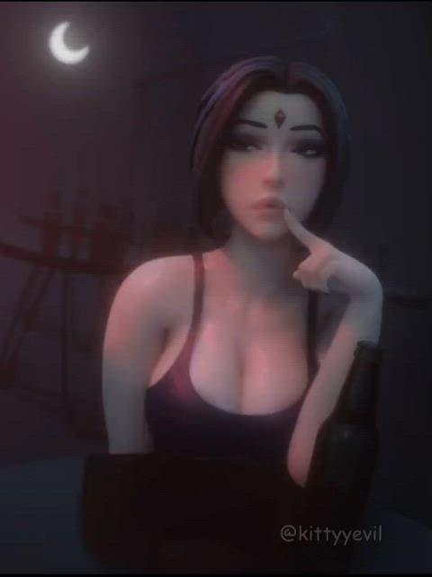 3d animation big dick big tits blowjob cum in mouth raven rule34 witch clip