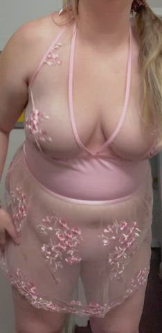 bbw bouncing tits chubby huge tits lingerie natural tits clip