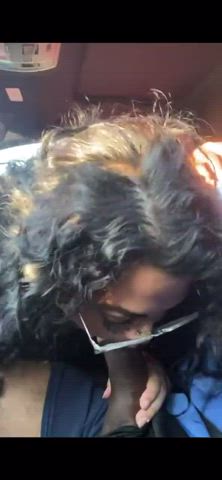 big tits blowjob car sex glasses clip