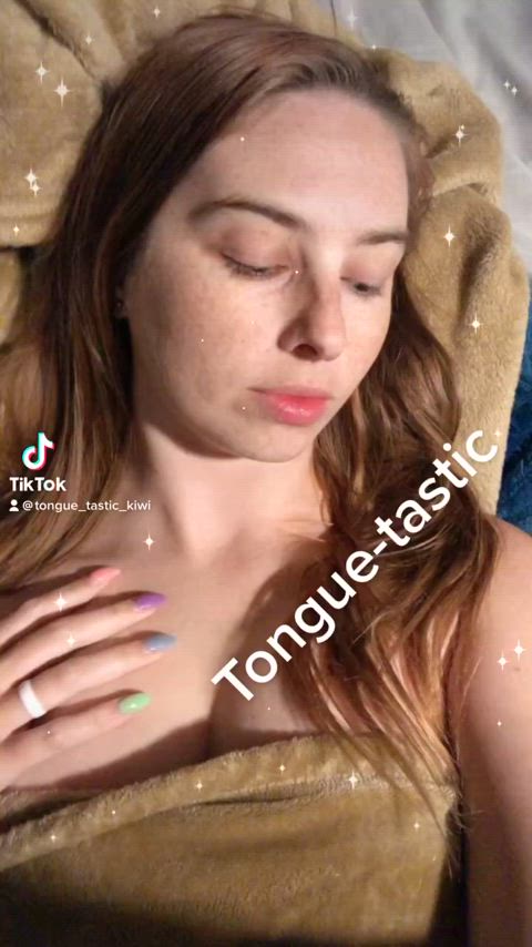 redhead tongue fetish long tongue tongue clip