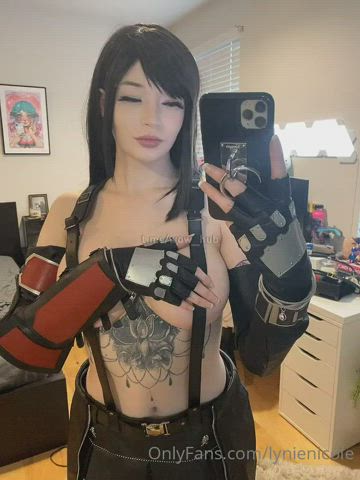 cosplay nipple piercing selfie tattoo topless clip