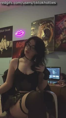 alt bubble butt emo skirt teen thick thighs tiktok clip