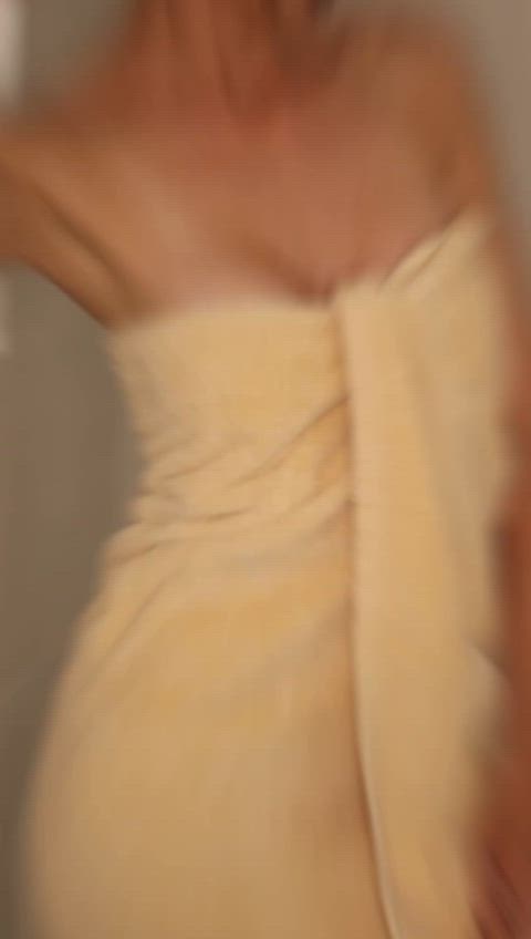 babe bath bathroom bathtub brunette cute pornstar striptease tease towel clip