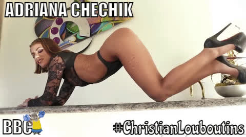 adriana chechik bbc brunette high heels interracial white girl clip