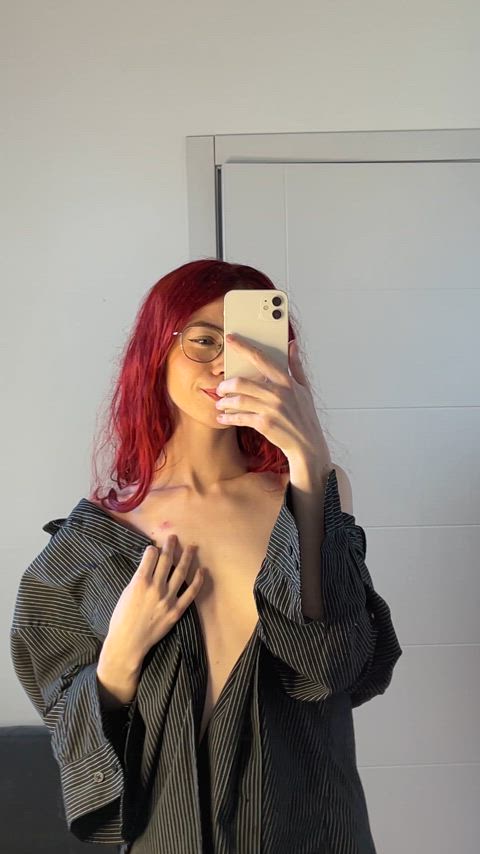 nipples redhead small tits clip