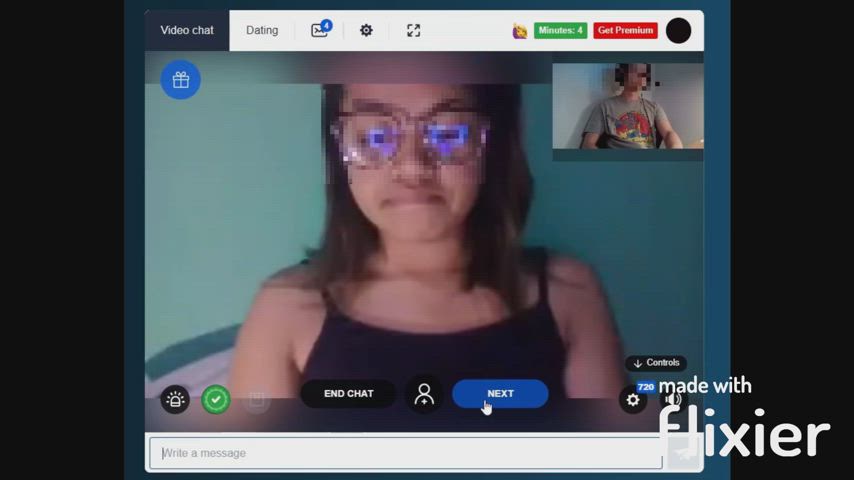 bwc big dick cam camgirl cock shock fat cock small tits surprise webcam clip