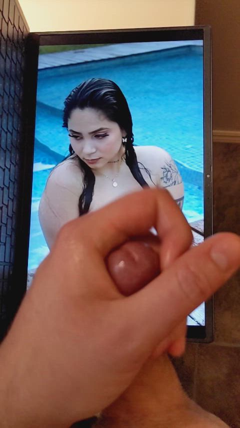 big tits colombian cumshot latina tribute clip