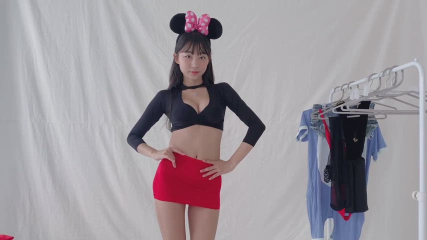 asian cute korean model clip