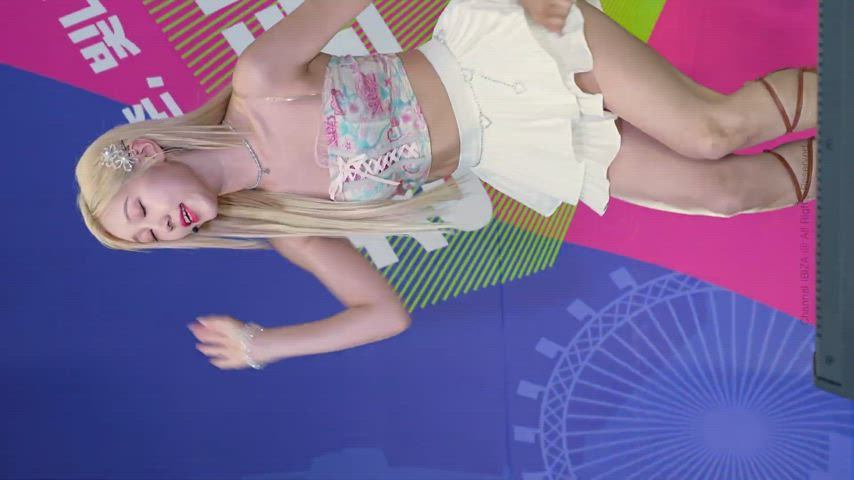 asian blonde cute dancing korean model clip