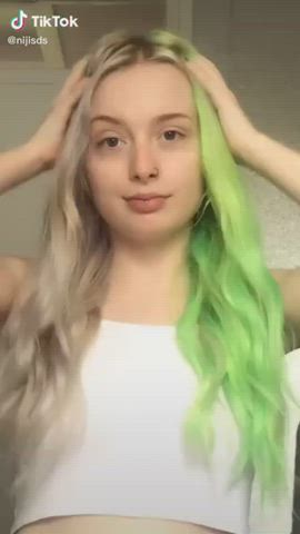 Blonde See Through Clothing TikTok clip