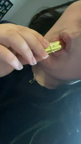 Sucking on my aunty dirty little vibe