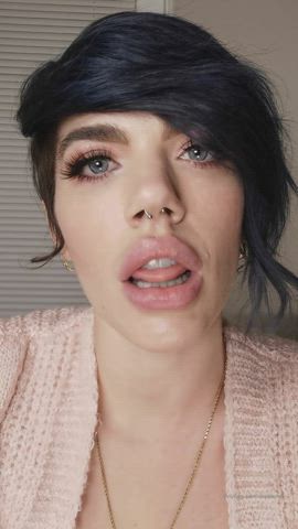 Goth Long Tongue Tongue Fetish clip