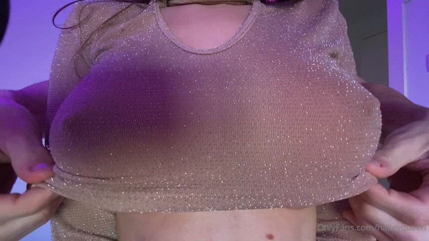 big nipples fake tits groping clip