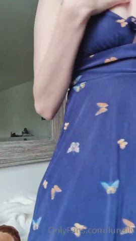 boobs flashing girlfriend nipples petite redhead softcore tease tits clip