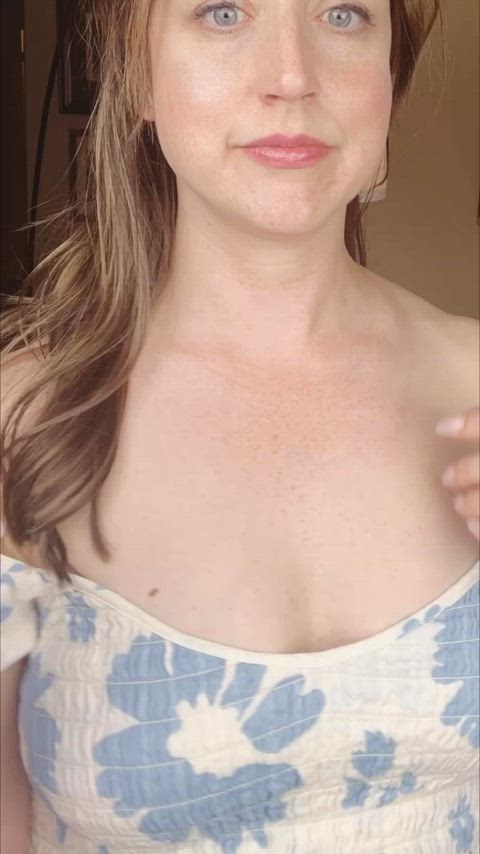 brunette cute milf natural tits tits clip