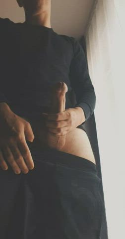 big dick jerk off male masturbation tease thick cock clip