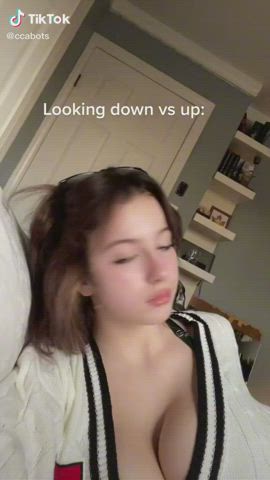 Amateur Babe Cleavage Eye Contact TikTok Tribute clip