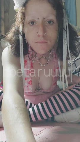 alt doll kawaii girl non-nude pierced sfw smoking clip