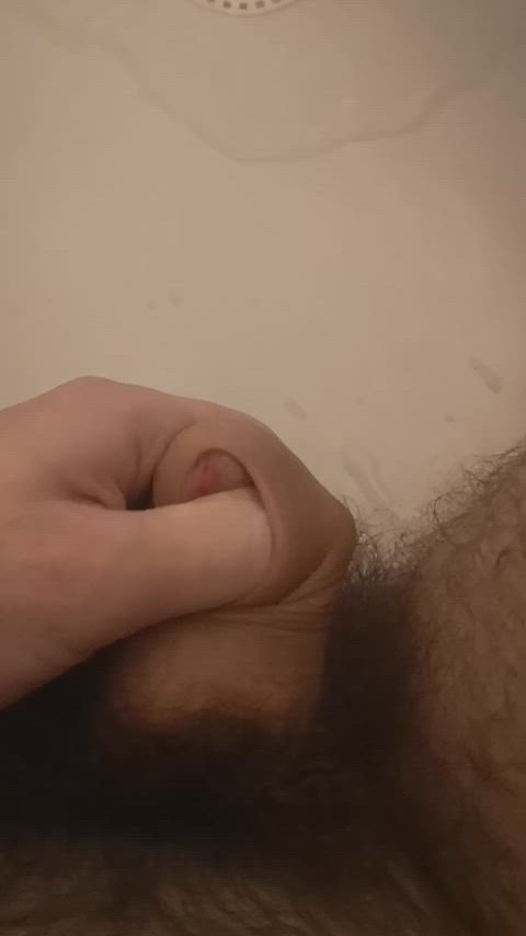 Foreskin finger insertion