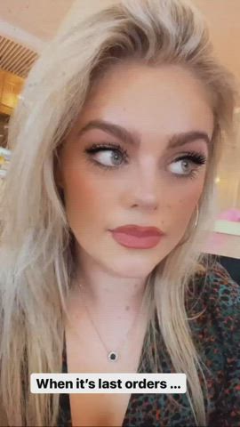Blonde Eye Contact Lips clip