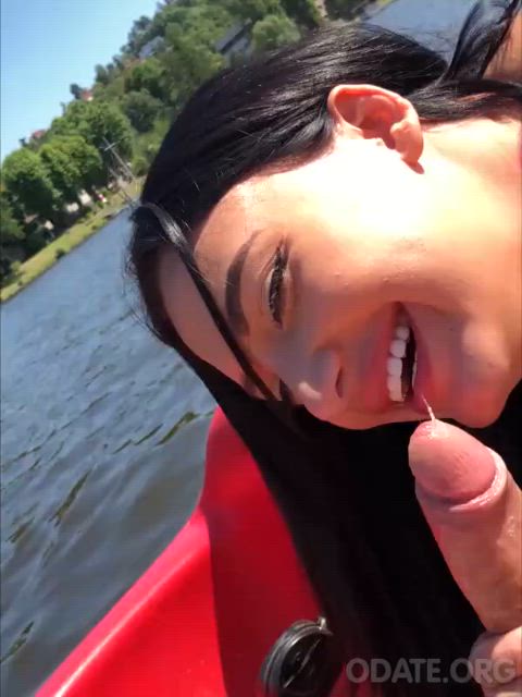 blowjob brunette pornstar public tattoo clip