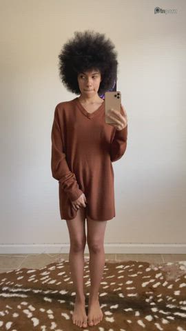 afro ebony strip clip