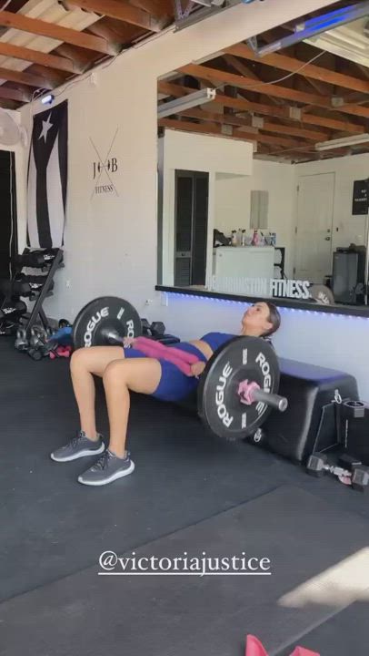 Spandex Victoria Justice Workout clip